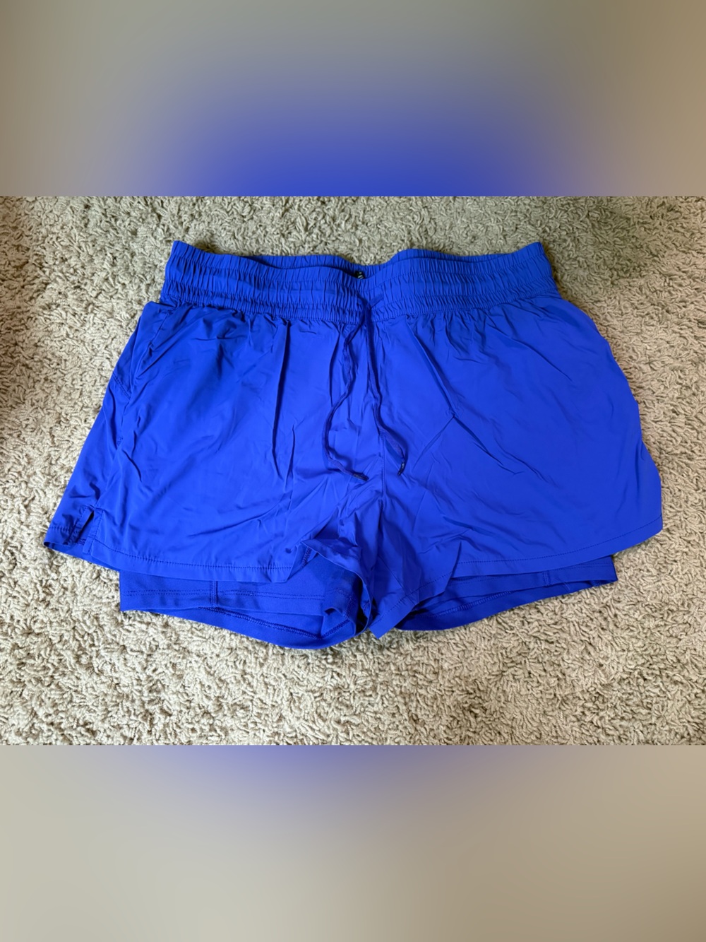 Spyder Blue Active Shorts with Red Accent